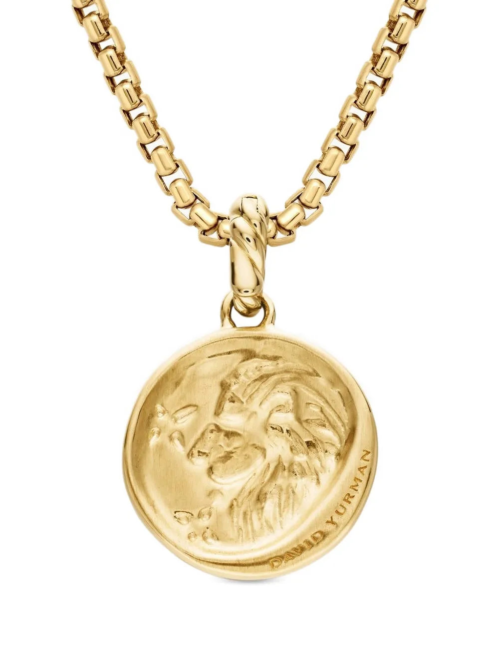 David Yurman 18k Yellow Gold Leo Diamond Necklace In Gold