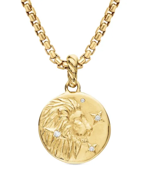 David Yurman 18K yellow gold Leo diamond necklace