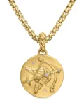David Yurman 18kt yellow gold Sagittarius diamond amulet pendant (28.7mm)
