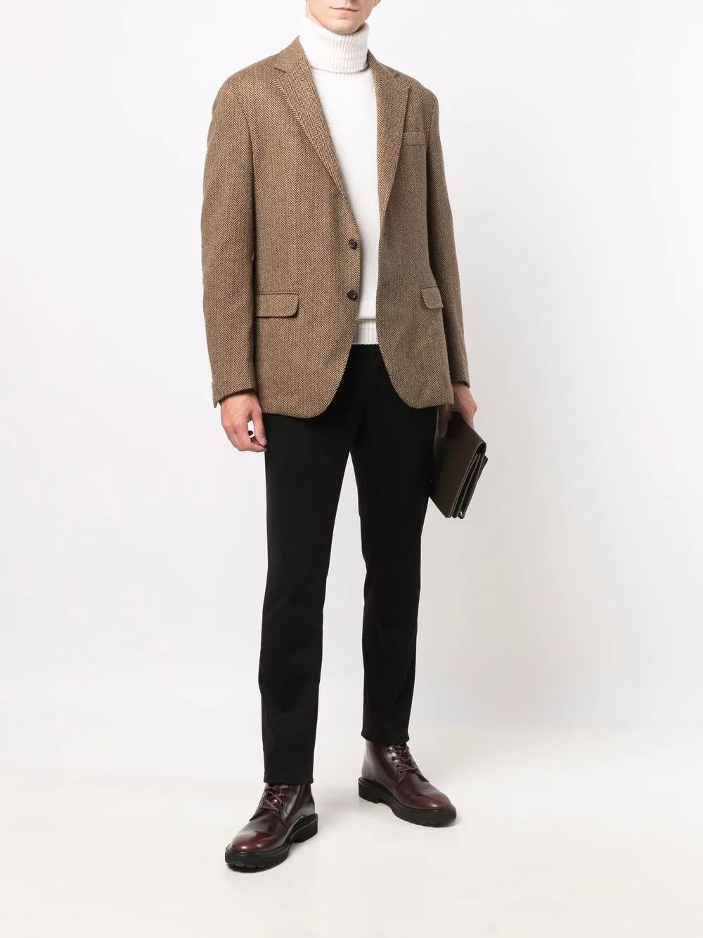 Image 2 of Polo Ralph Lauren herringbone-pattern single-breasted blazer