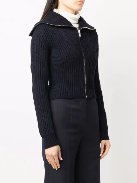 Miu Miu Ribbed Knit zip-up Cardigan - Farfetch