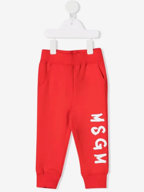 MSGM Kids logo-print track pants