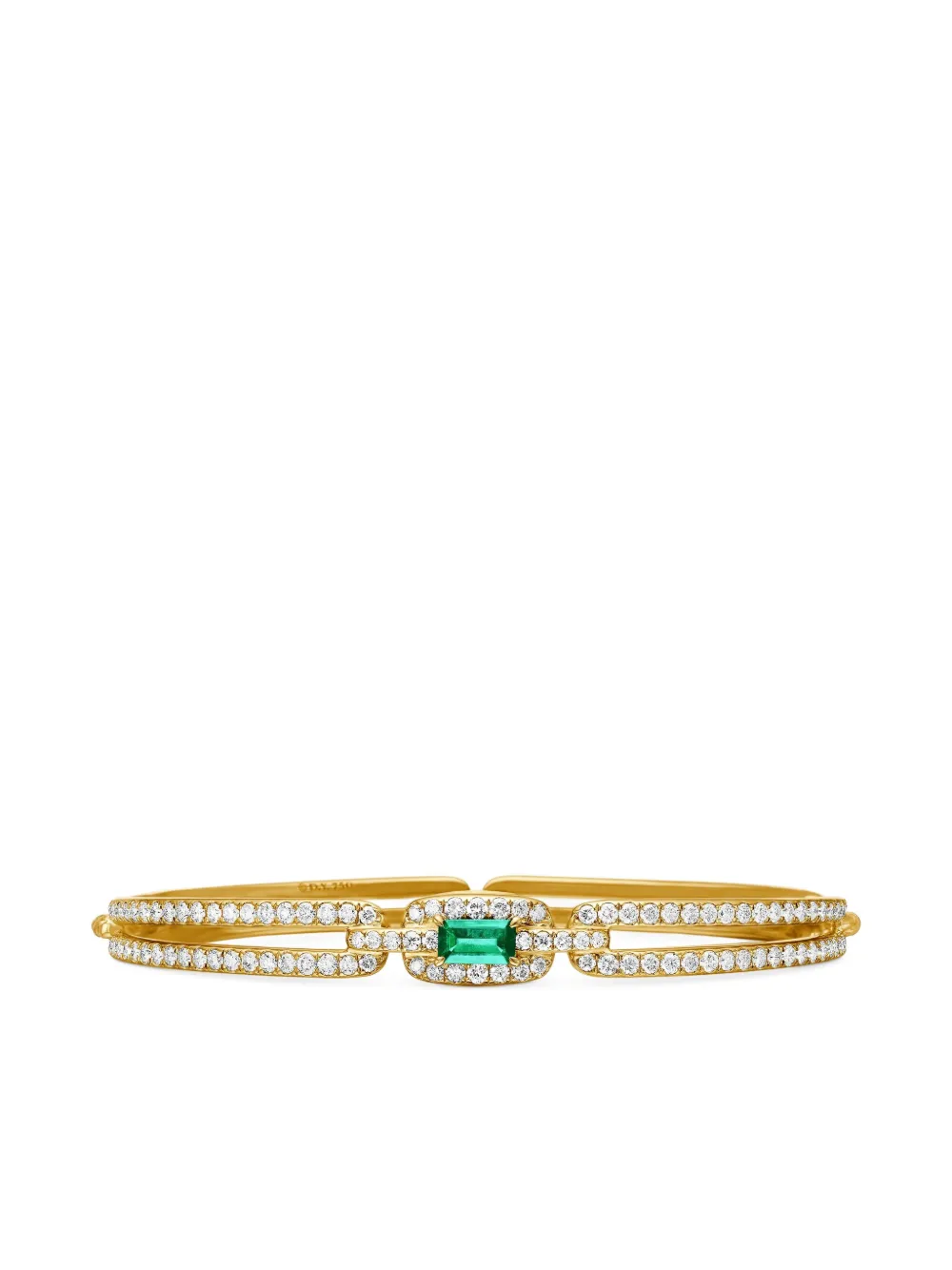David Yurman 18kt yellow gold Stax Single Link diamond bracelet (7mm) | Gold | Image 1