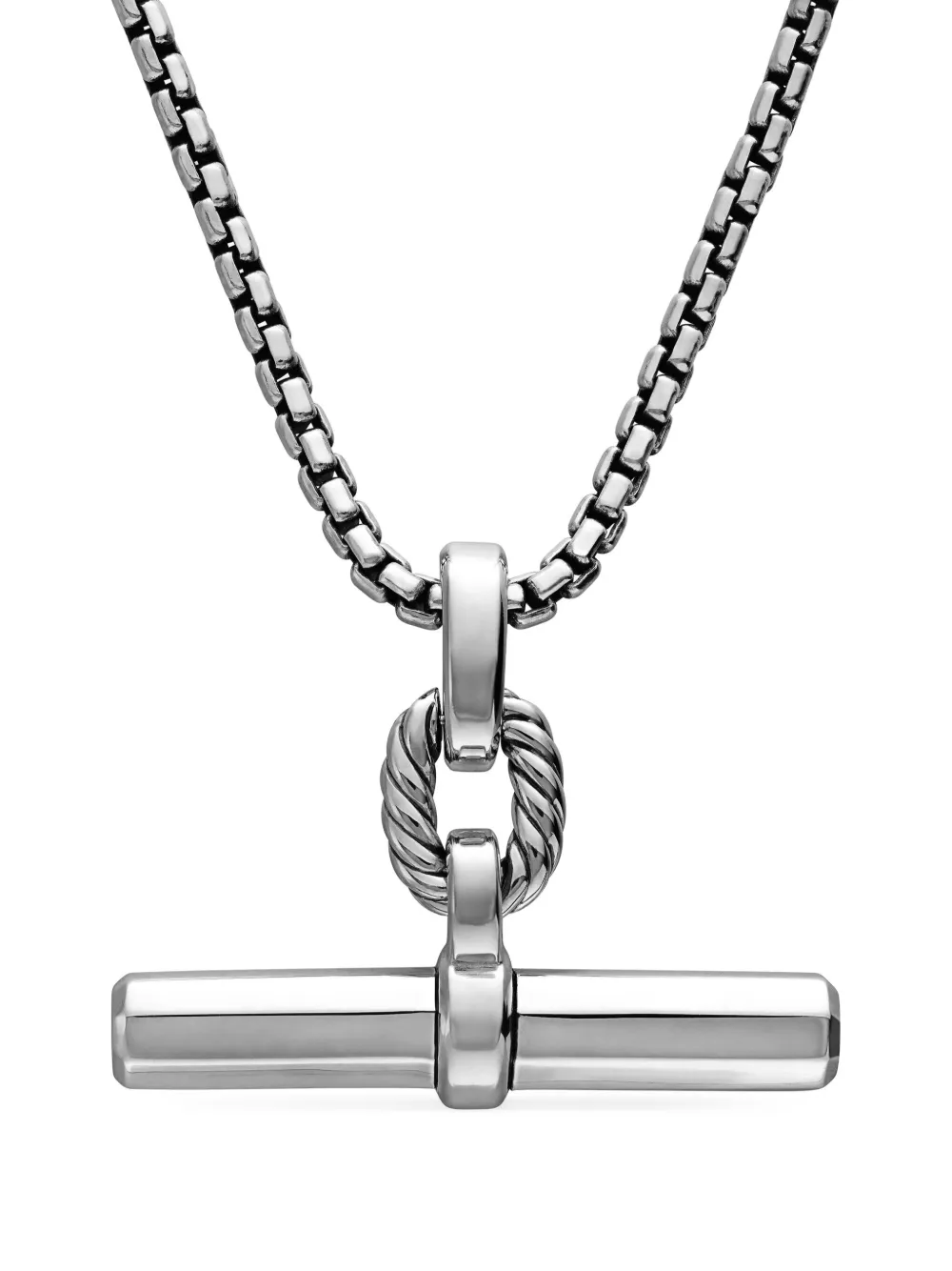 David Yurman Lexington E/W Barrel ペンダント 36mm スターリングシルバー - シルバートーン David Yurman Lexington E/W Barrel ペンダント 36mm スターリングシルバー - シルバートーン