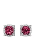 David Yurman sterling silver Petite Chatelaine rhodolite garnet and diamond stud earrings (5mm)