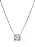 David Yurman sterling silver Petite Chatelaine prasiolite and diamond necklace
