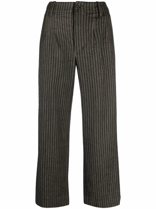 Uma Wang Cropped Pinstripe Tailored 