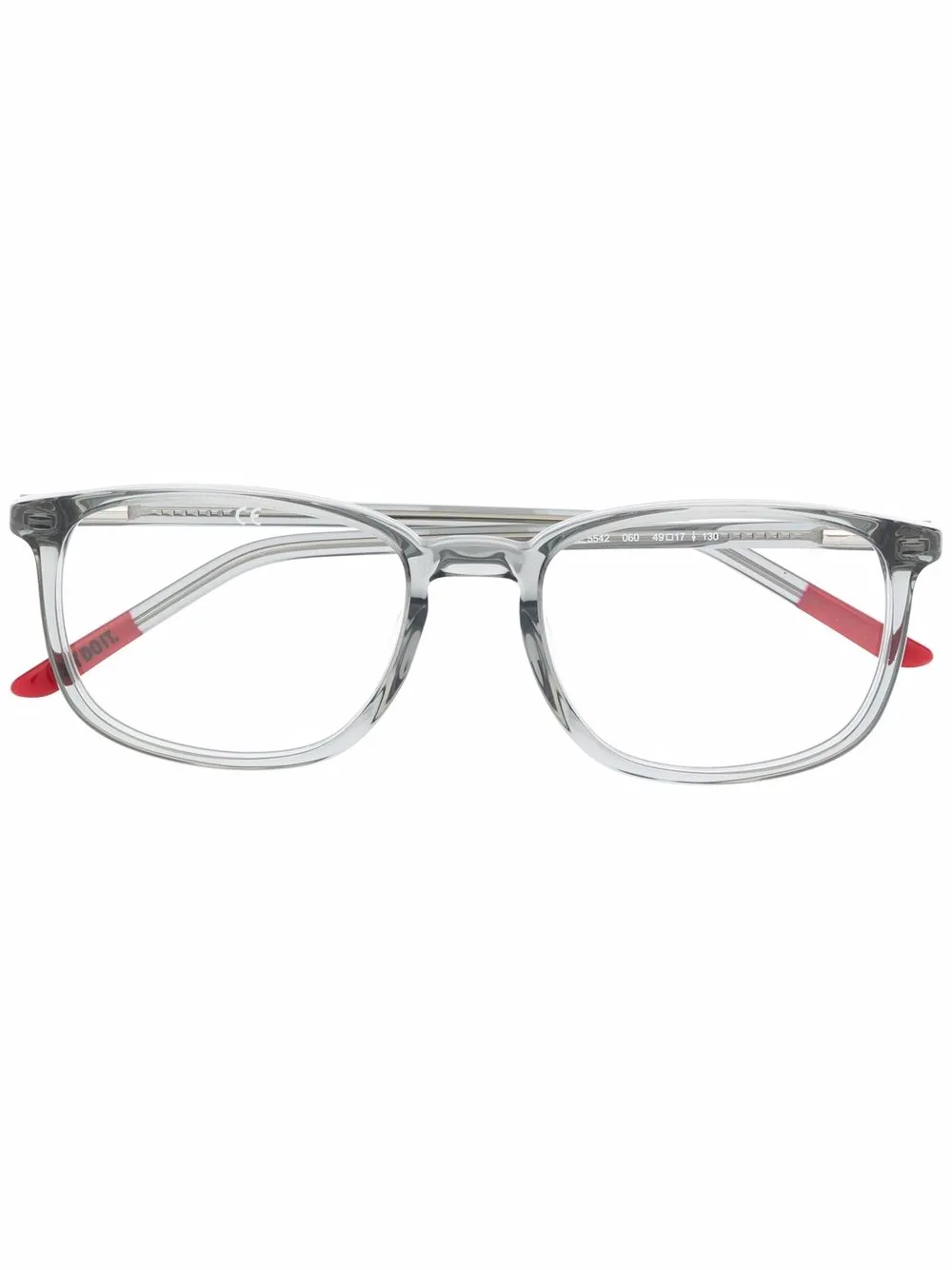 

Nike Kids transparent square-frame glasses - Grey