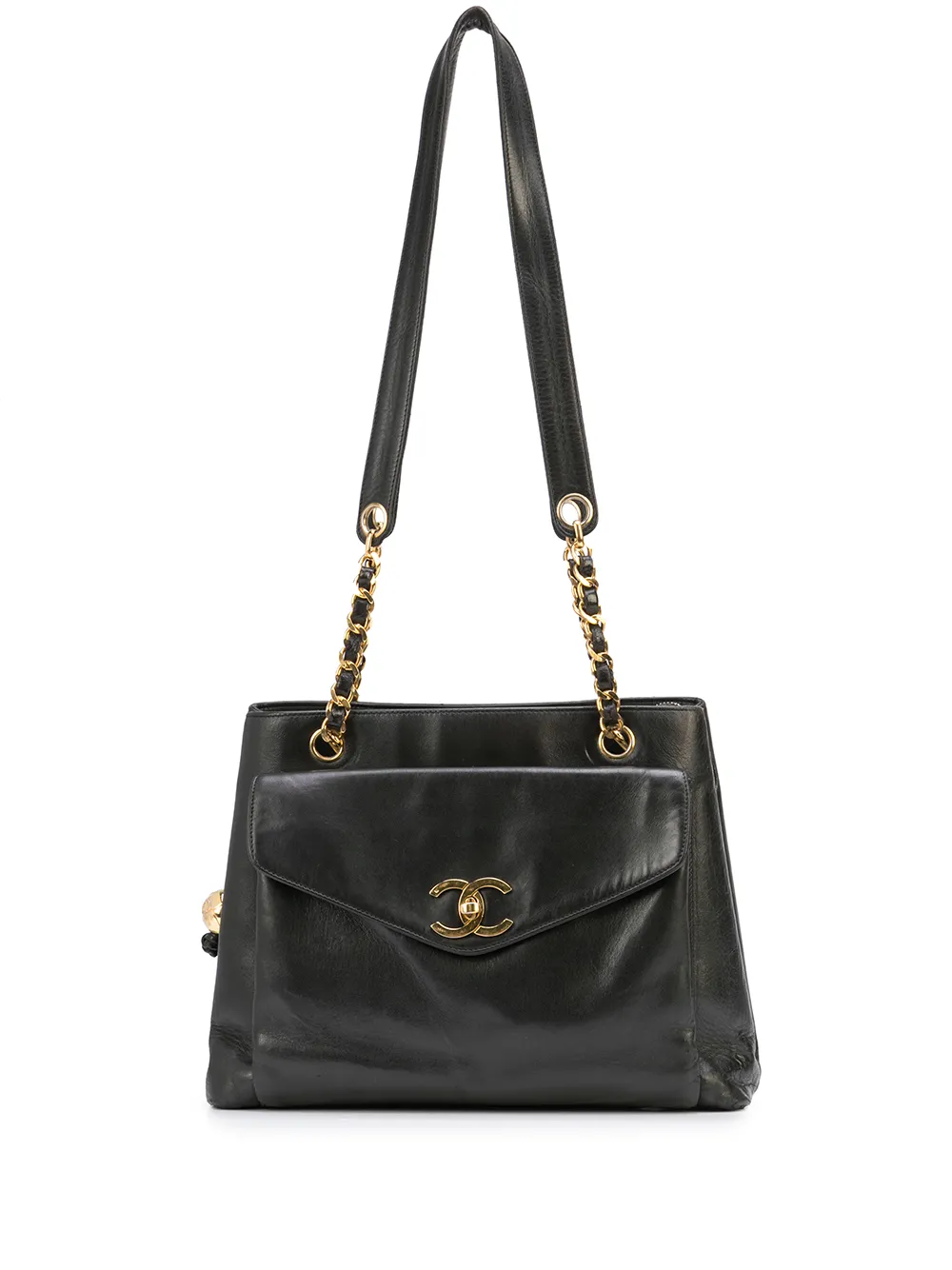 фото Chanel pre-owned сумка-тоут turnlock с логотипом cc