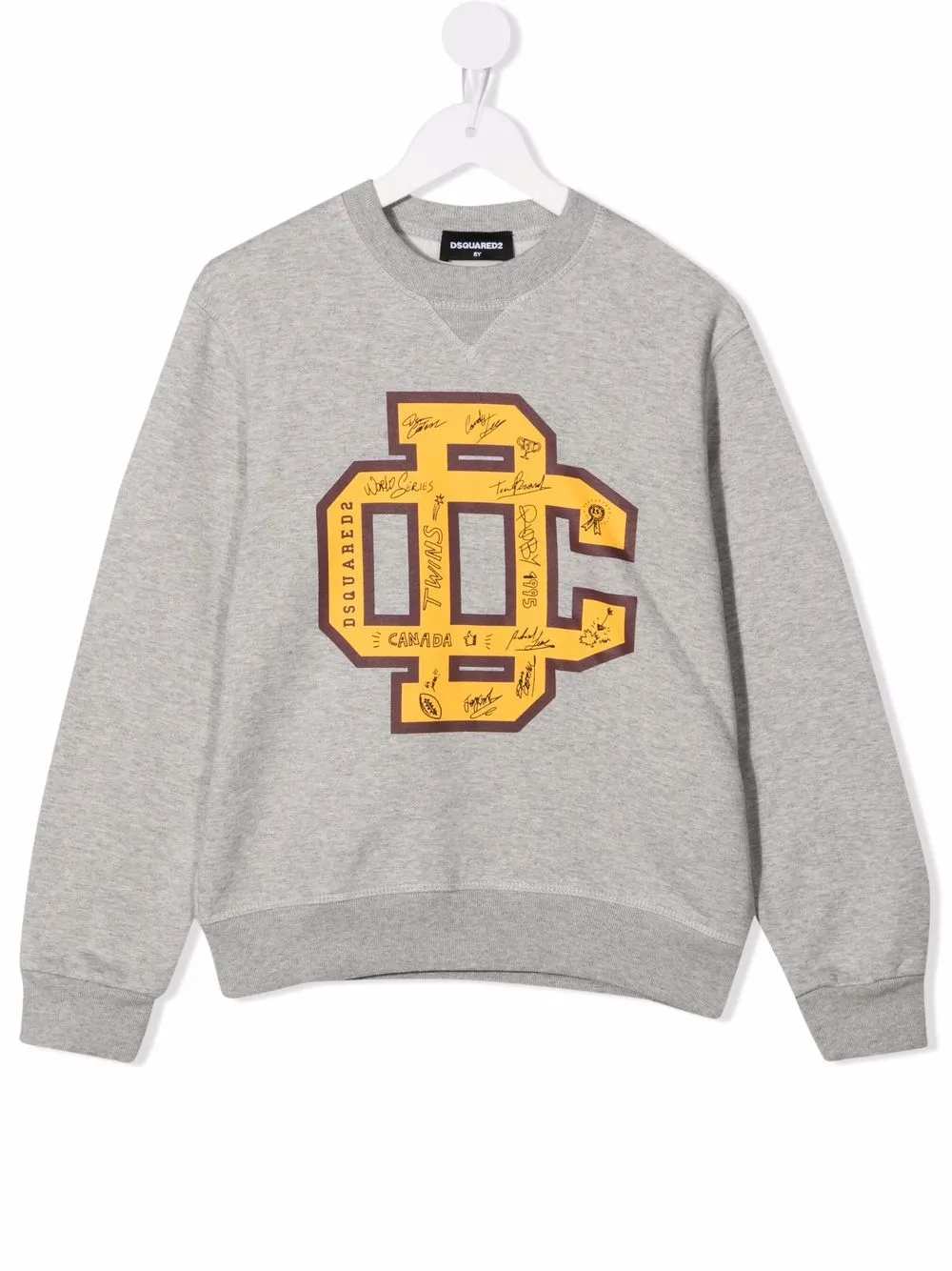 Dsquared2 Kids sudadera con logo estampado - Gris