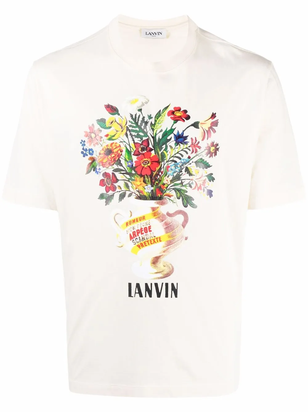 фото Lanvin футболка с цветочным принтом