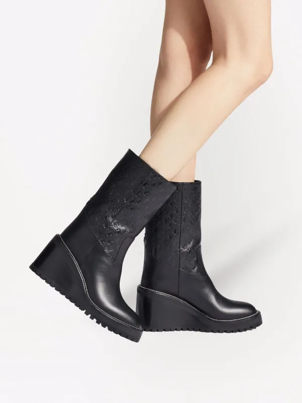 Jimmy Choo Yola 80mm Wedge Boots - Farfetch