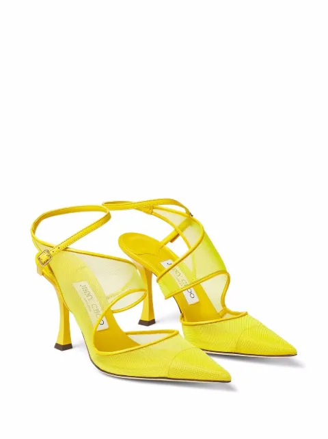 Jimmy Choo Traci 90mm mesh pumps - FARFETCH