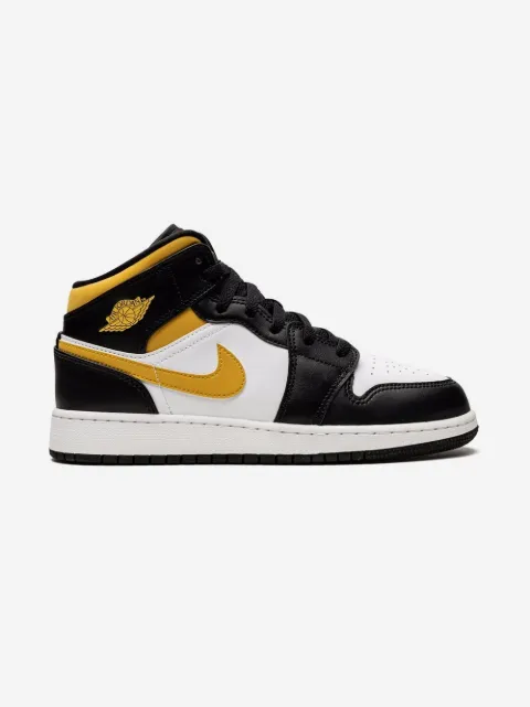Jordan Kids Air Jordan 1 Mid "Pollen/Black/White" sneakers