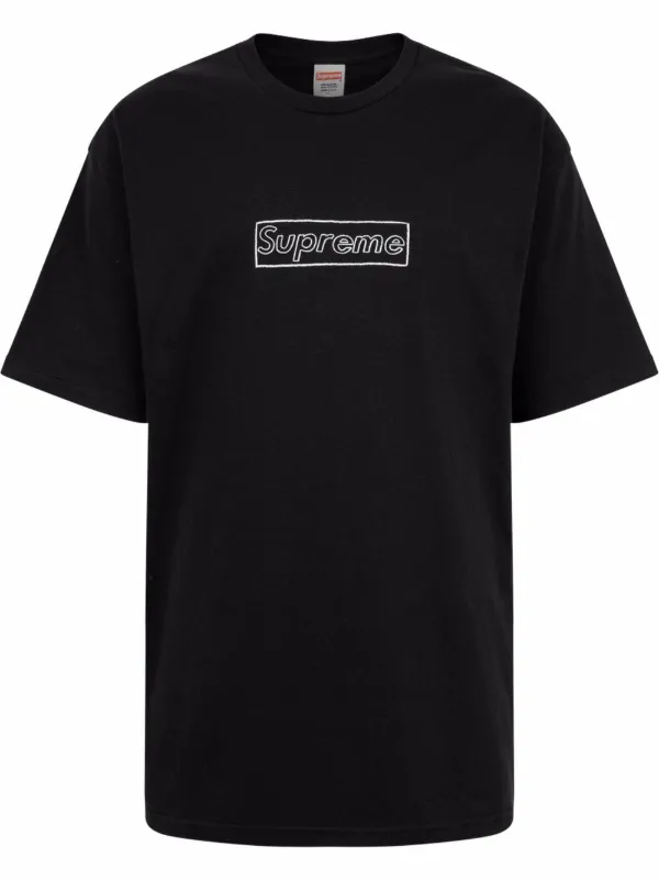 L】21SS Supreme Kaws Chalk Logo Tee-