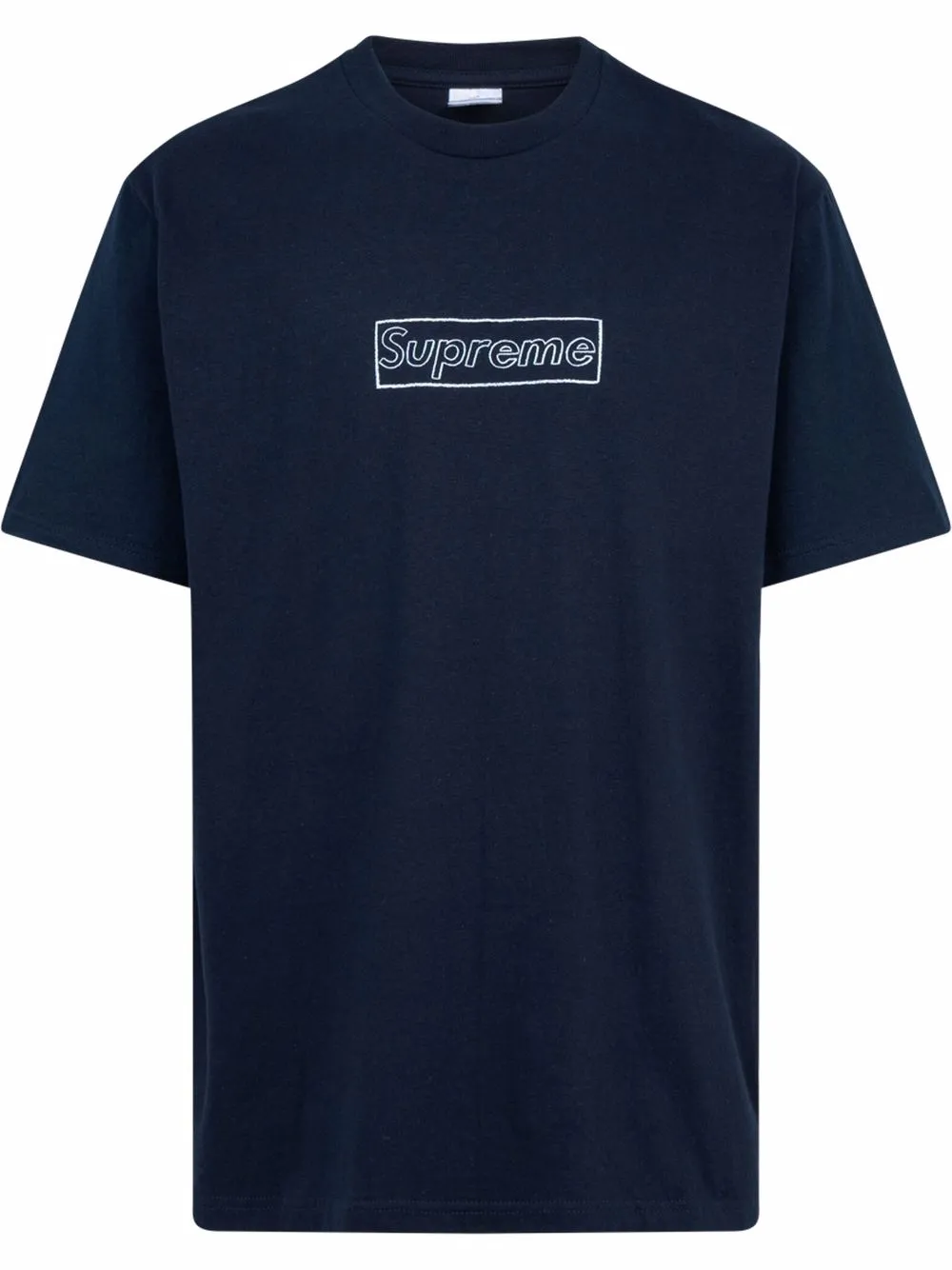 

Supreme playera con logo de tiza de Supreme x KAWS - Azul