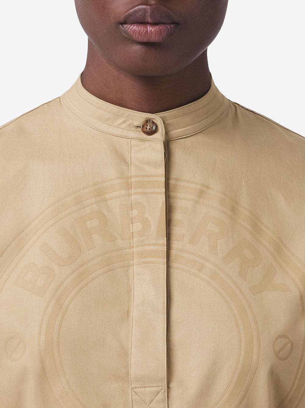 Burberry logo-graphic cotton-twill Dress - Farfetch