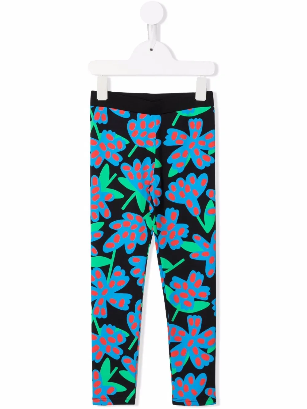 

Stella McCartney Kids leggins con estampado floral - Negro