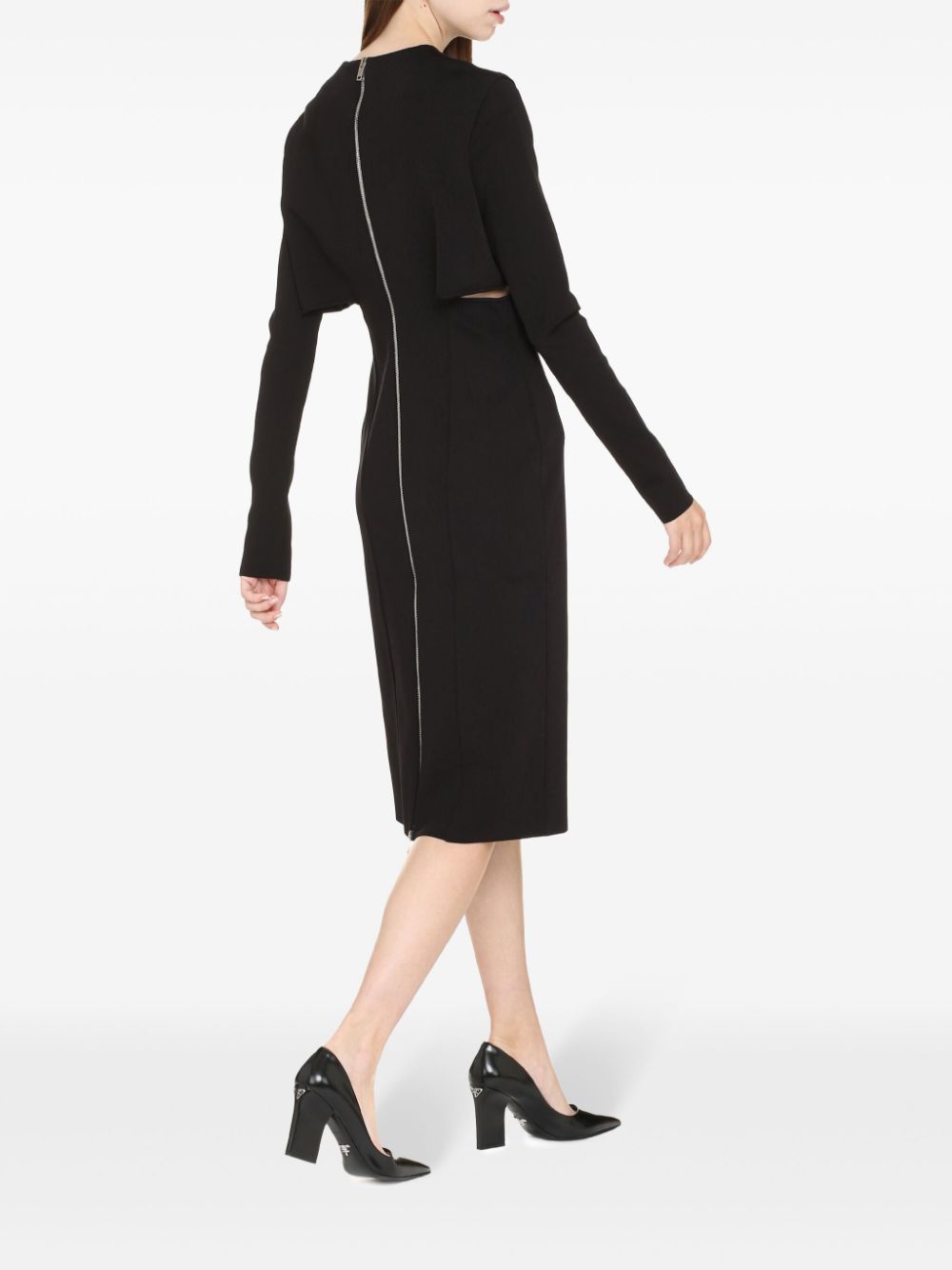 Givenchy cut-out detail long-sleeve dress Women