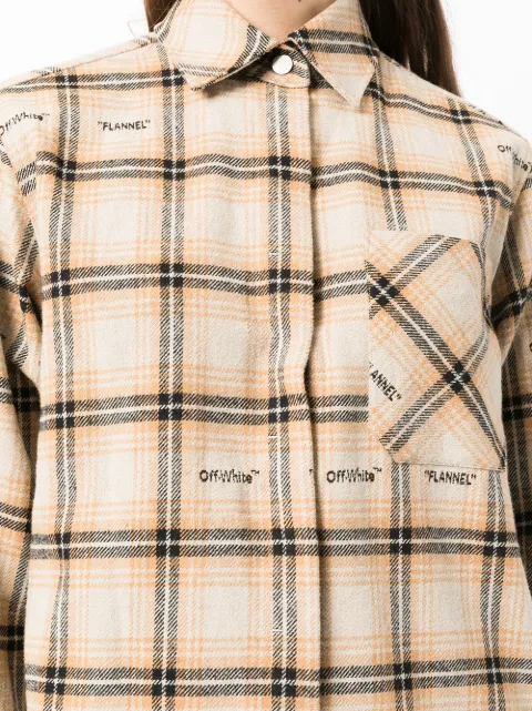 women white flannel shirt