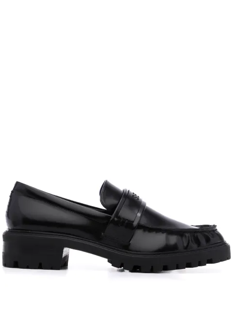 Senso Met I calf leather loafers