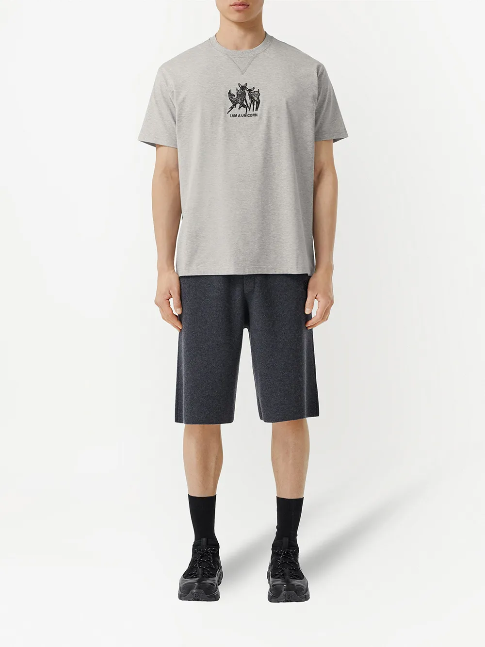 Burberry T-shirt met borduurwerk - Grijs