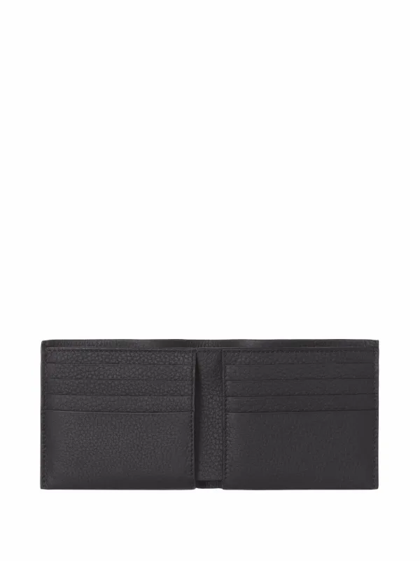 grainy leather international bifold wallet