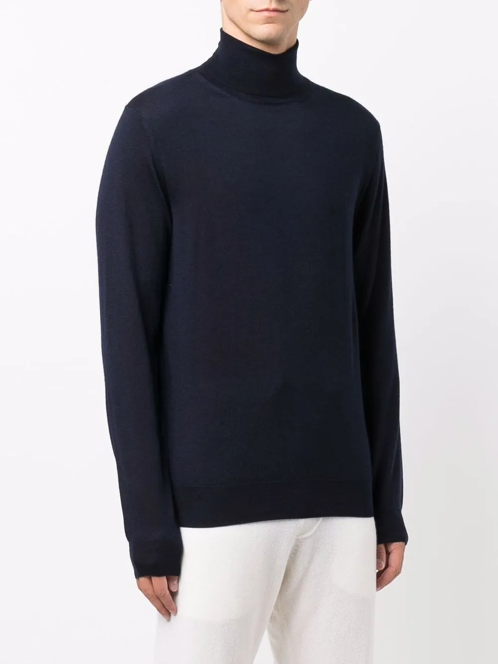  Fedeli Gestrickter Rollkragenpullover   Blau 