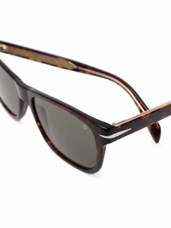 Eyewear by David Beckham トータスシェル スクエアサングラス