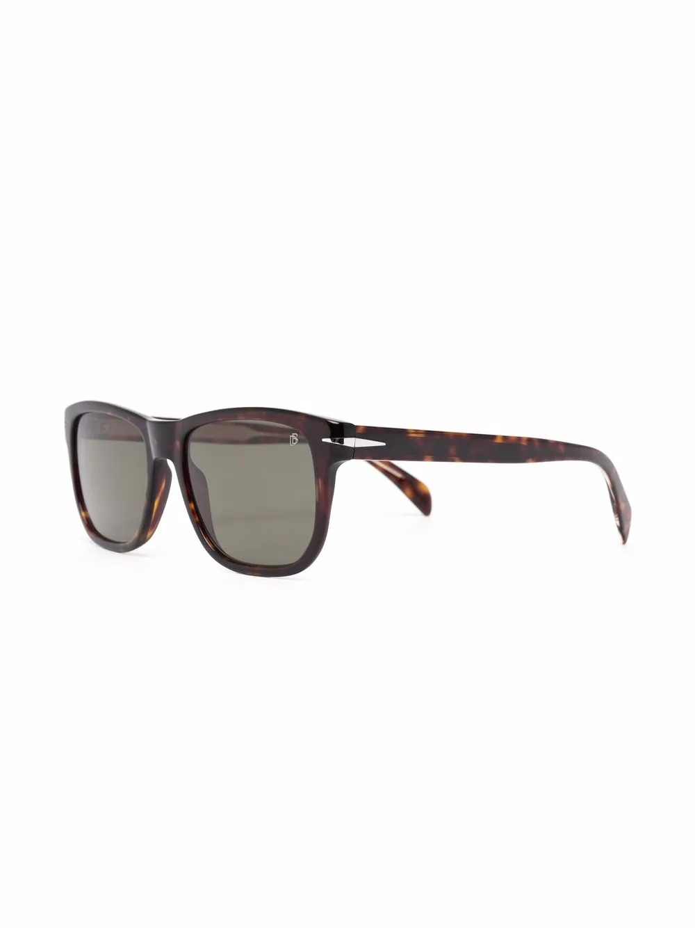 Shop Eyewear By David Beckham Tortoiseshell Square-frame Sunglasses In Braun