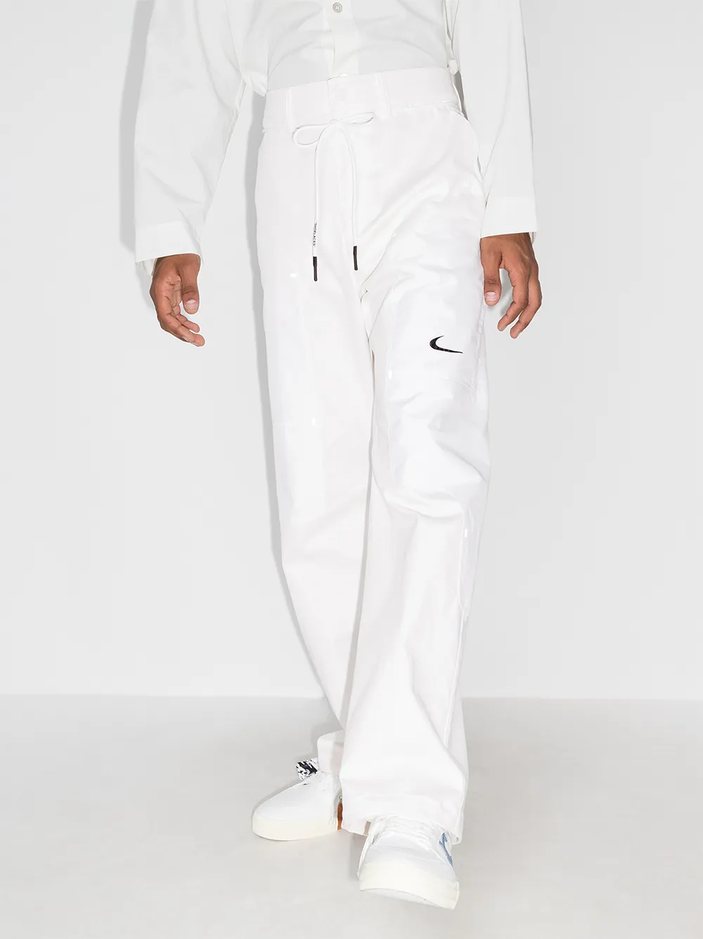 фото Nike спортивные брюки прямого кроя из коллаборации с off-white