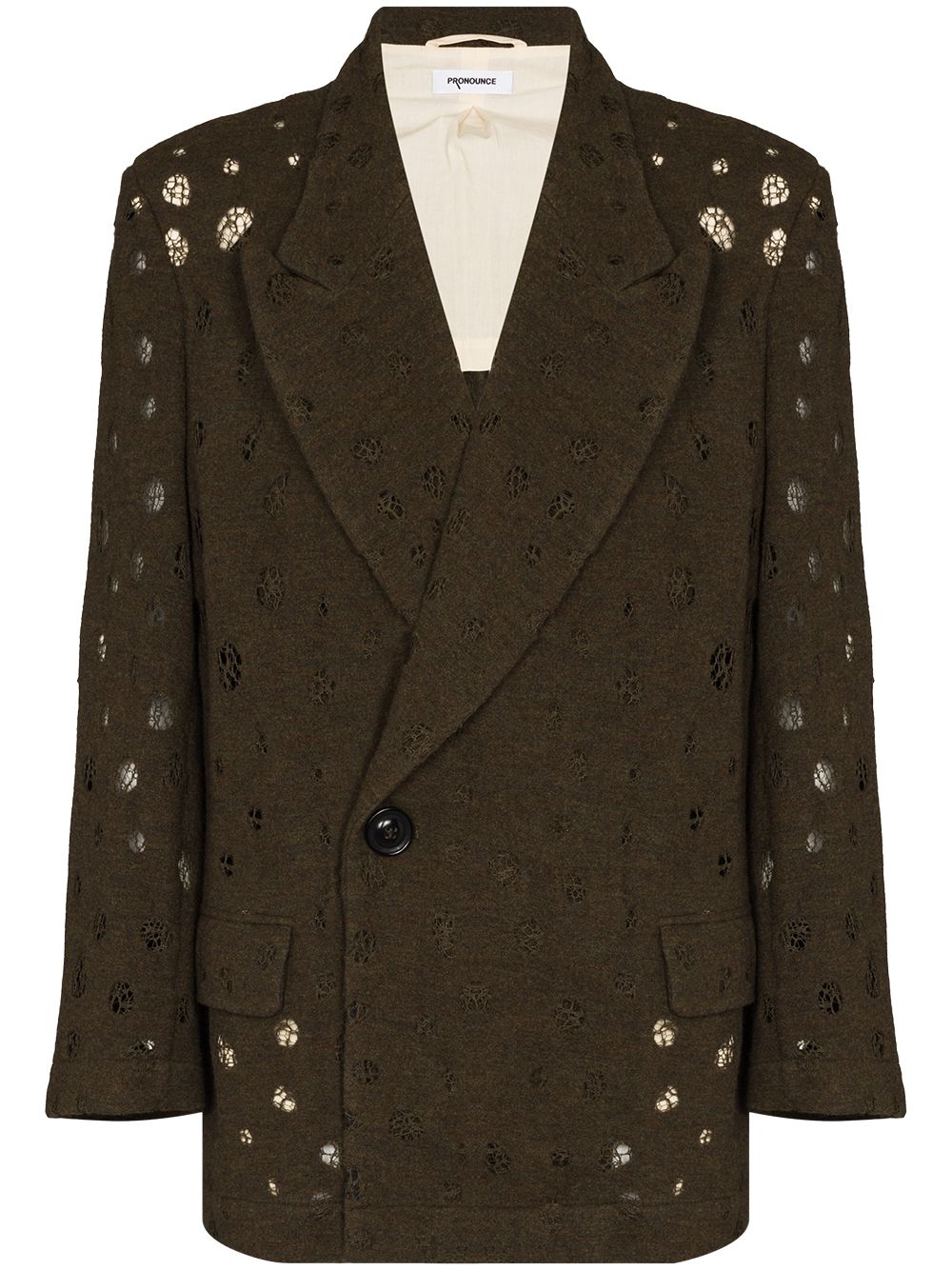 PRONOUNCE distressed-effect single-breasted Blazer - Farfetch