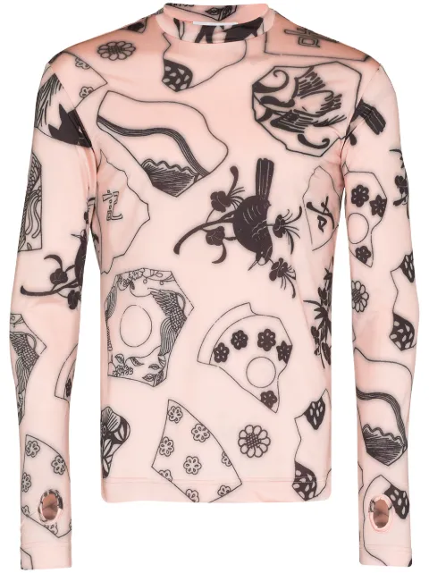 PRONOUNCE Ceramic Fragment long-sleeve T-shirt