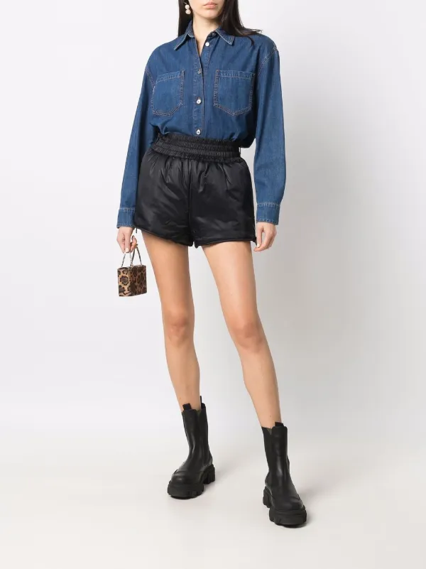 RED Valentino side-zip Padded Shorts 