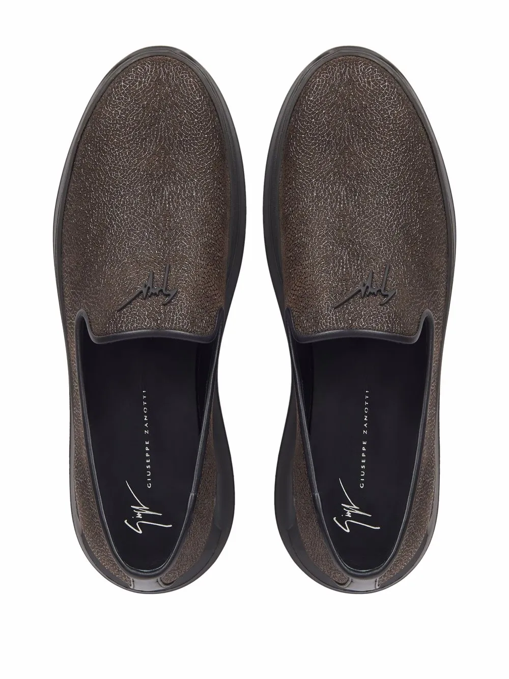 Giuseppe Zanotti Conley loafers met rits Bruin