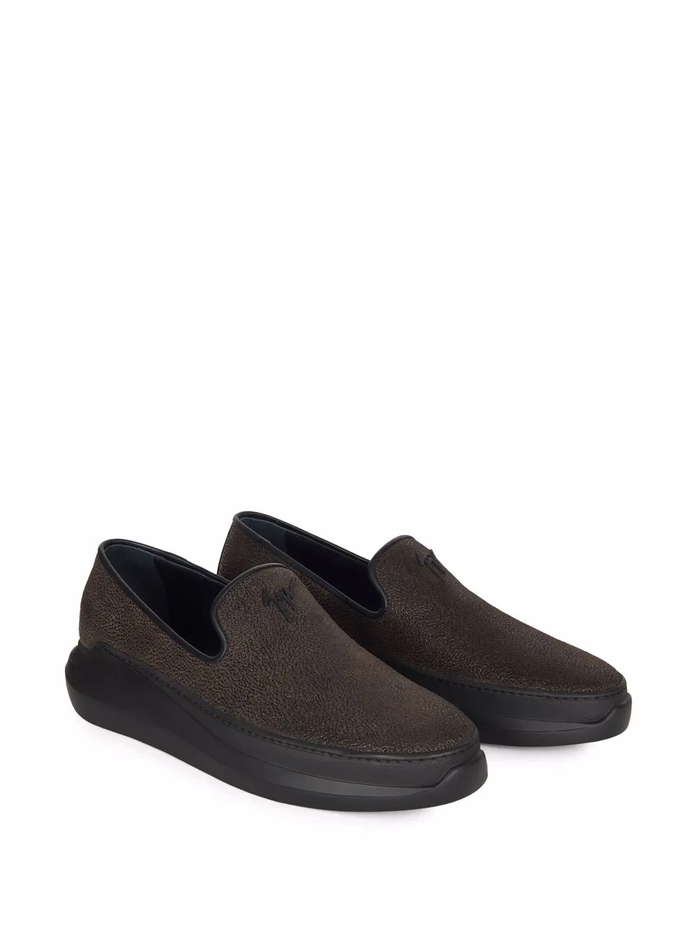 Giuseppe Zanotti Conley loafers met rits - Bruin