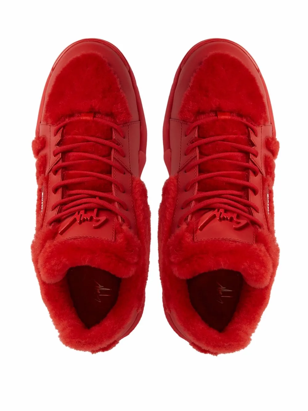 Shop Giuseppe Zanotti Talon Winter Low-top Sneakers In 红色