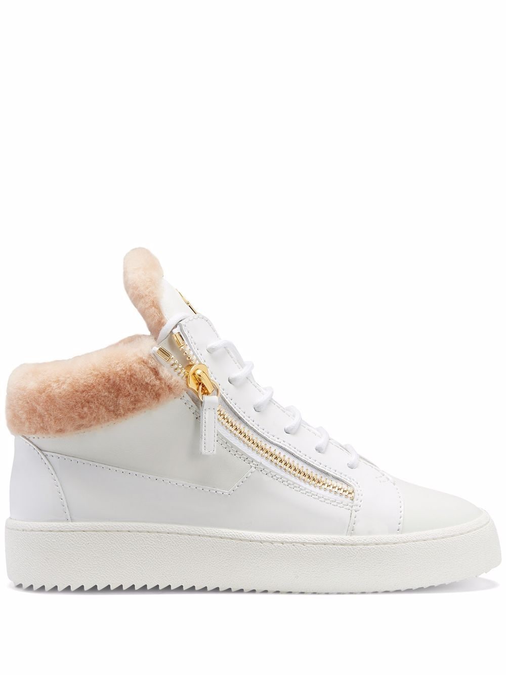 Image 1 of Giuseppe Zanotti Kriss shearling-lined mid-top sneakers