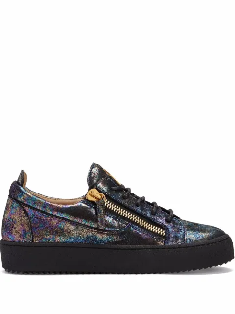Giuseppe Zanotti Gail iridescent-effect leather trainers