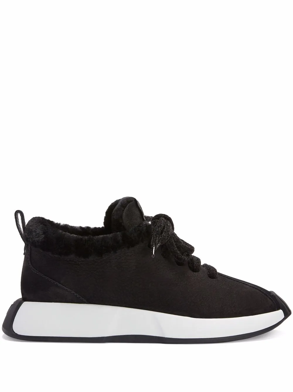 

Giuseppe Zanotti Ferox shearling-lined leather trainers - Black