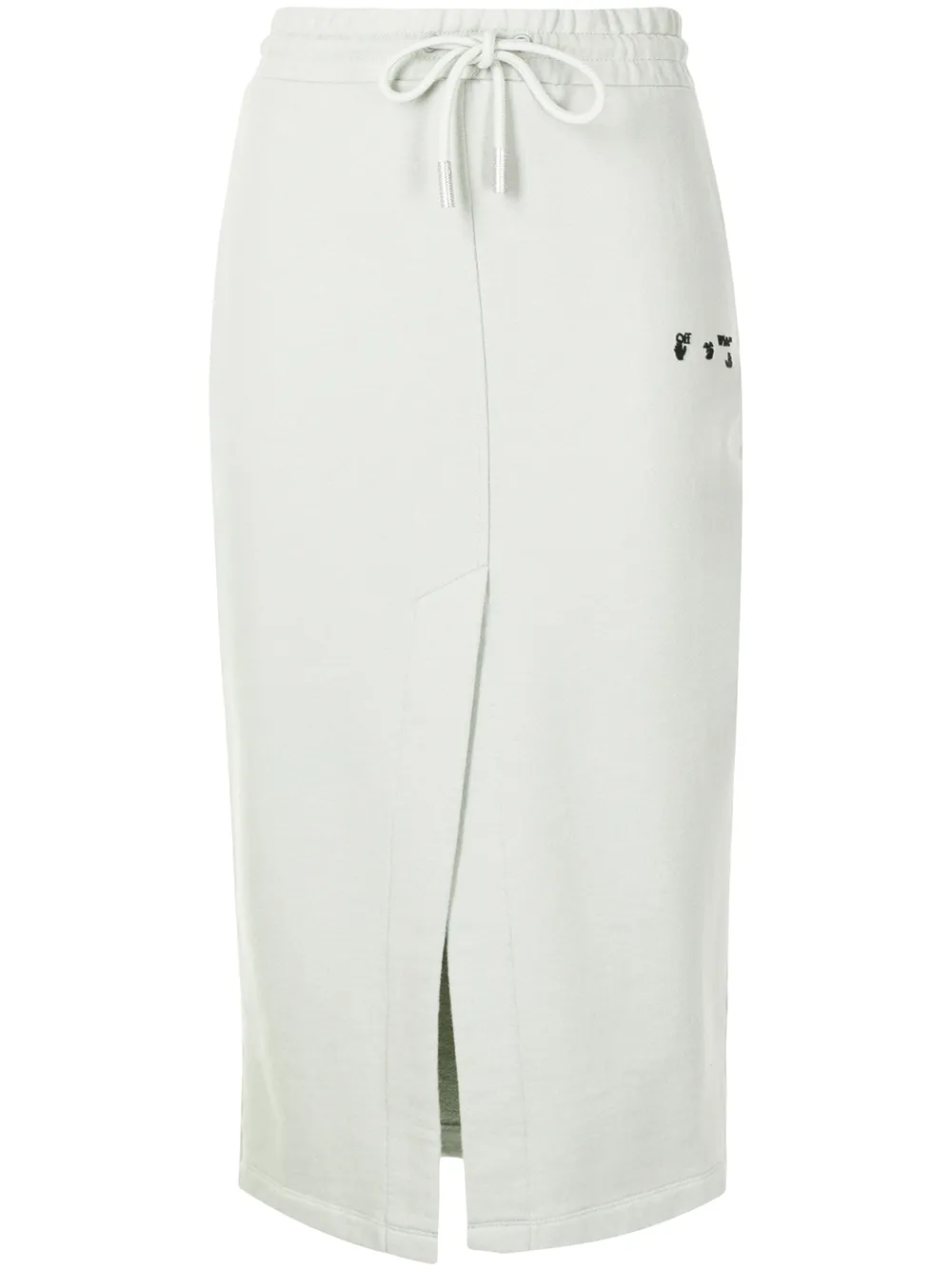 

Off-White high-waisted cotton jersey skirt - Green