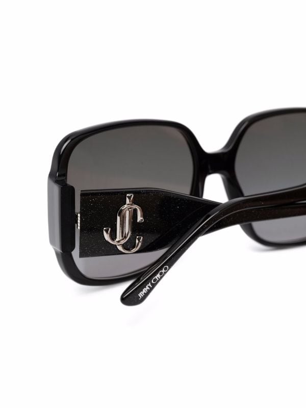 JIMMY CHOO Dark Grey Gradient Square Ladies Sunglasses