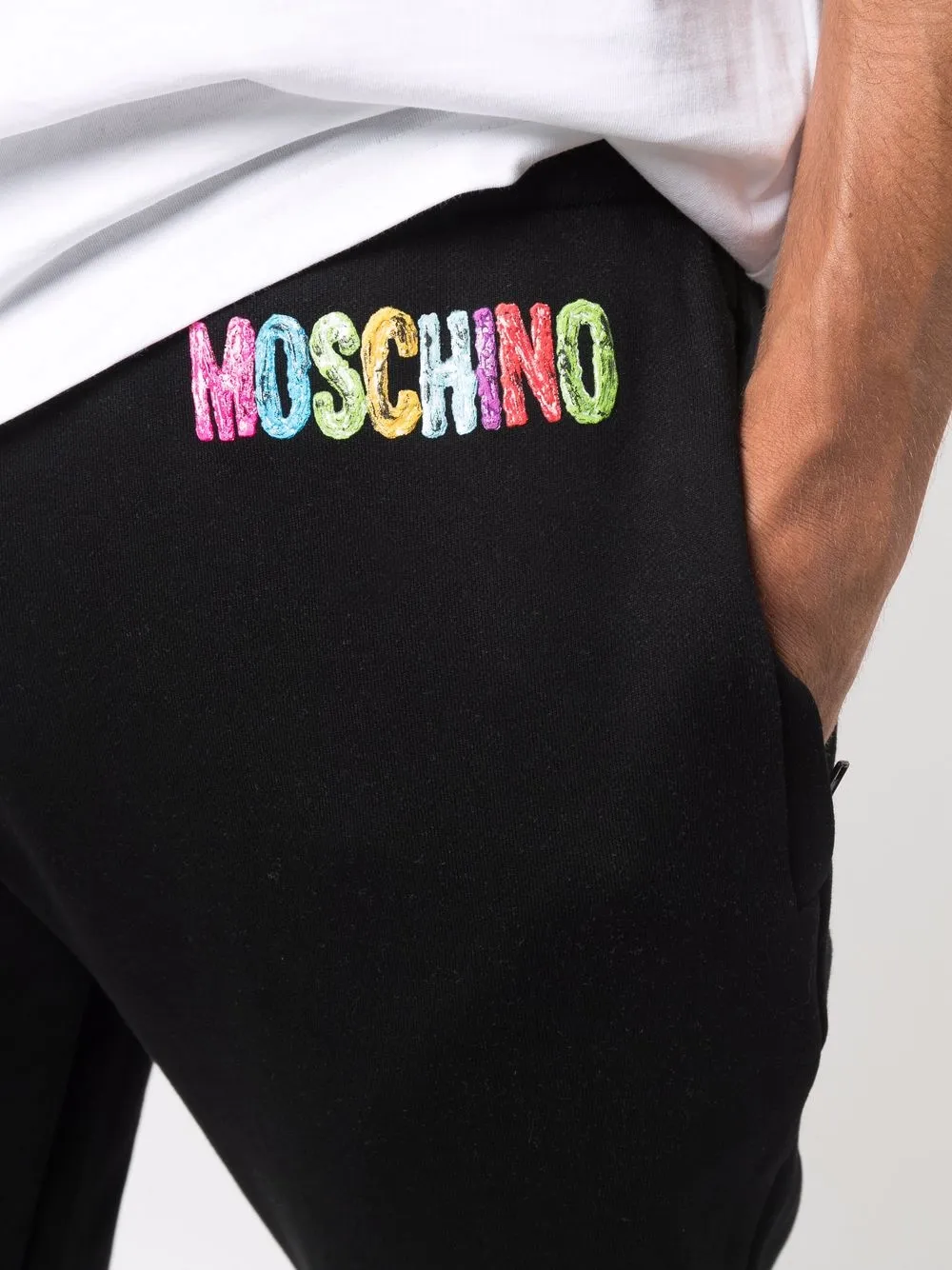 фото Moschino спортивные брюки с вышитым логотипом