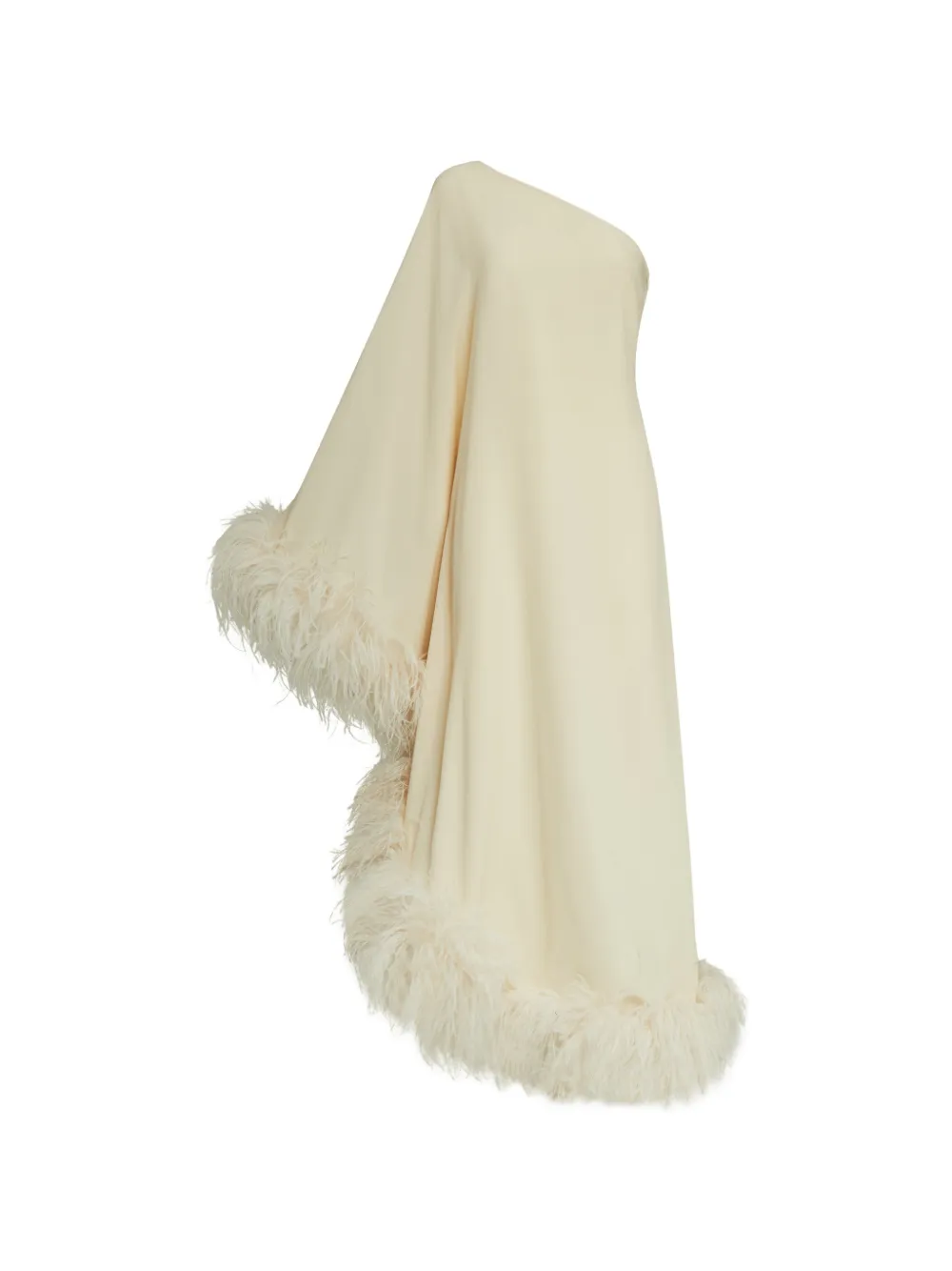 Taller Marmo Ubud feather-trim maxi gown