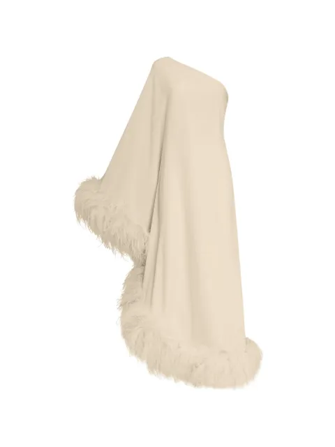Taller Marmo Ubud feather-trim maxi gown