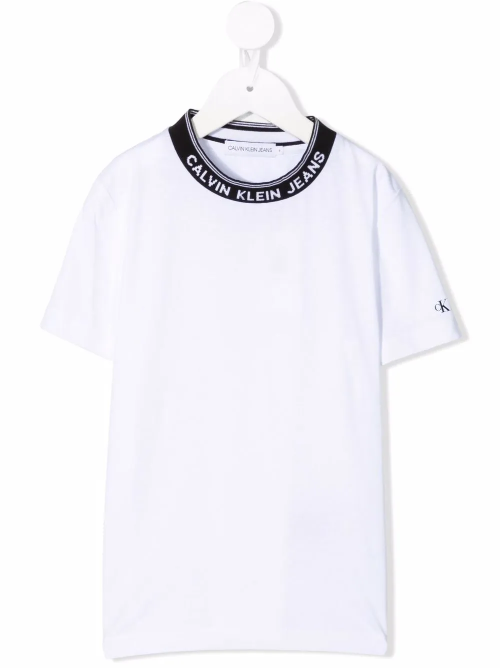 

Calvin Klein Kids playera con logo bordado - Blanco