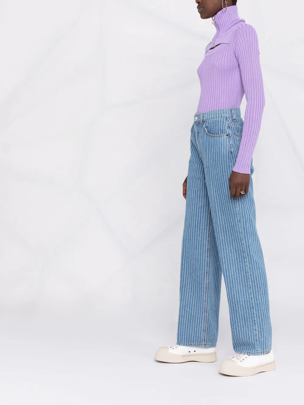 MSGM джемпер с вырезами Фиолетовый 3141MDM129217777 17053119