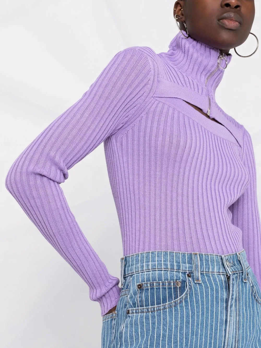 MSGM джемпер с вырезами Фиолетовый 3141MDM129217777 17053119