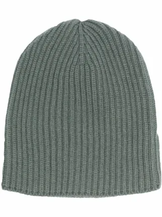 Fedeli Ribbed Knit Cashmere Beanie 