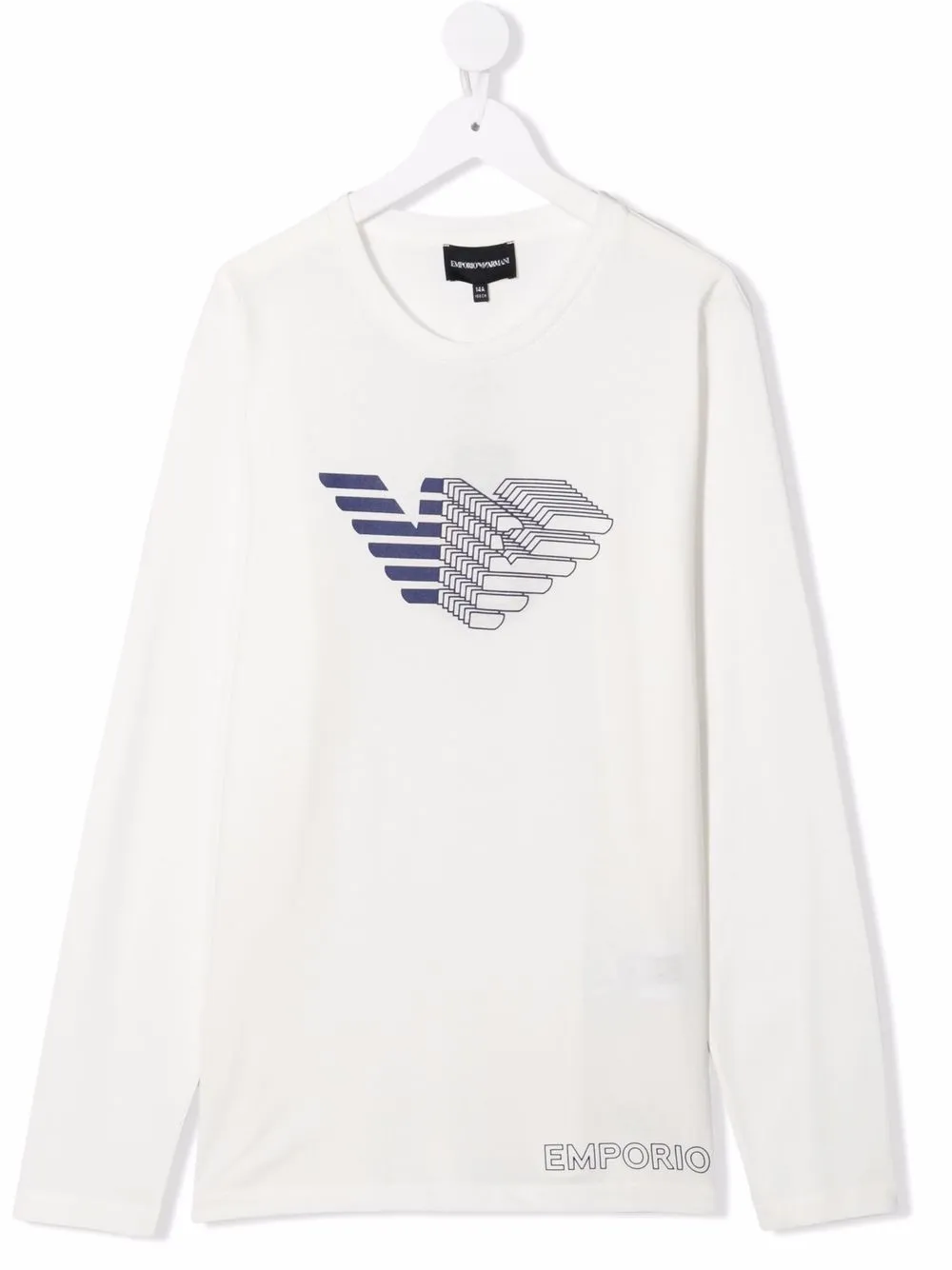 фото Emporio armani kids футболка с длинными рукавами и логотипом